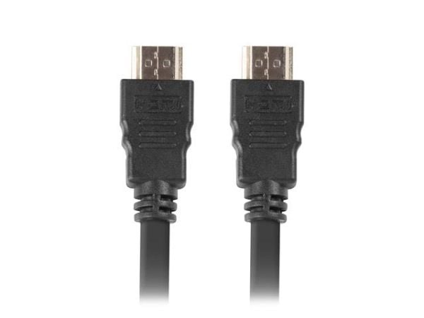 Lanberg - High Speed - HDMI-kabel med Ethernet - HDMI hann til HDMI hann - 1 m - svart - 4K-støtte