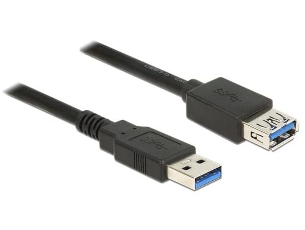 DeLOCK Jatkojohto USB 3.0 - USB forlængerkabel - USB Type A (han) til USB Type A (hun) - USB 3.0 - 5 m - lajittelu