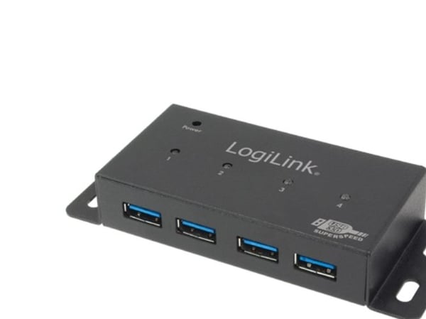LogiLink USB 3.0 Hub 4-Port - Hub - 4 x SuperSpeed USB 3.0 - stasjonær
