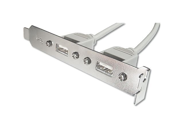 ASSMANN - USB-panel - 5 pin i linje (hunn) til USB (hunn) - 25 cm - beige