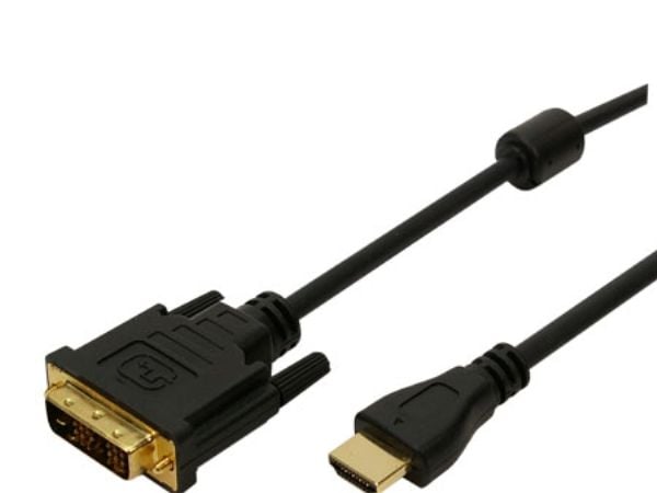 LogiLink - Adapterkabel - HDMI hunn til DVI-D hann - 3 m - dobbeltisolert - svart