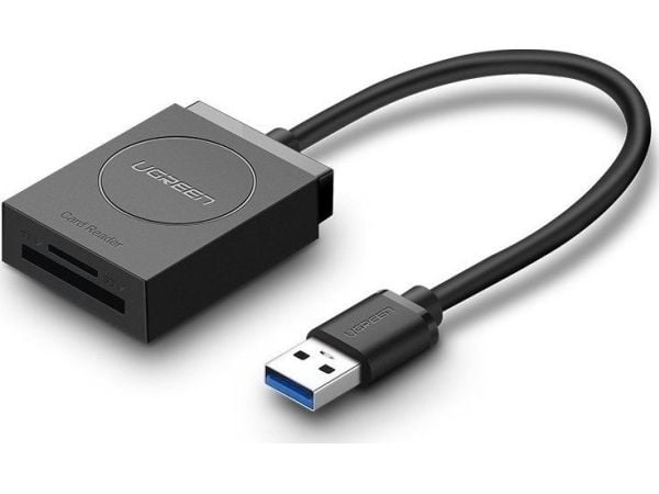 Ugreen - Kortleser - 2-i-1 (MMC, SD, RS-MMC, microSD, SDHC, microSDHC, SDXC, microSDXC) - UHS Class 1 - USB 3.0
