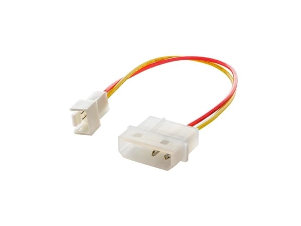 Akyga - Strømadapter - 4-pin intern strøm (hann) til 3-pins intern 5 V-strømforsyning (hann) - 15 cm