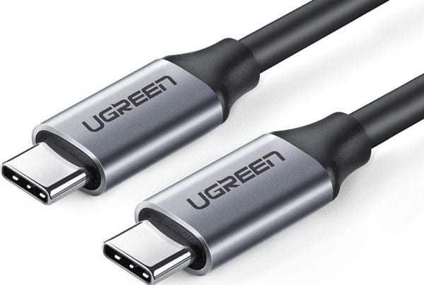 Ugreen 50751, 1,5 m, USB C, USB C, Thunderbolt 3, 5 Mbit/s, Musta, Hopea