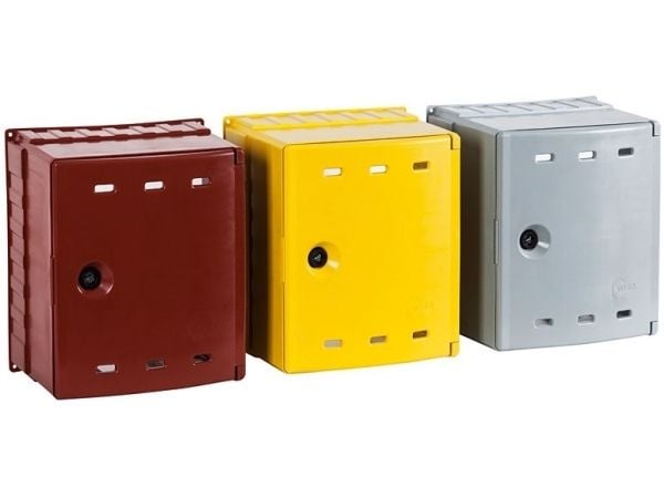 Weba gassboks veggmontert 30 x 34 x 20 cm askegrå (06-30-0300-03)