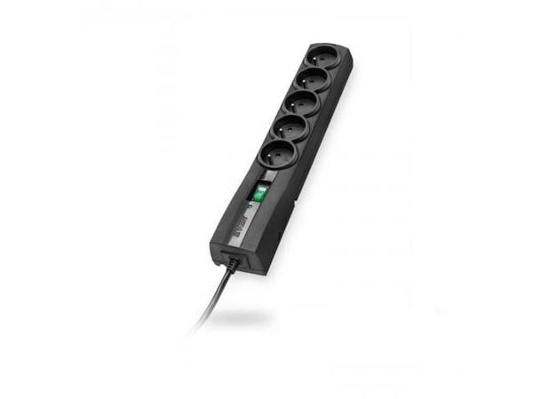 EVER CLASSIC T/LZ09-CLA015/0000 overspenningsvern 5 uttak 2500 W 1,5 m svart