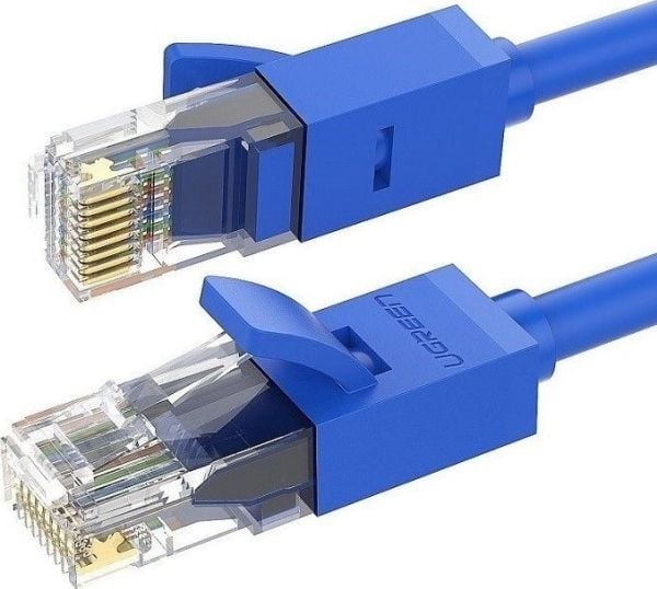 Ugreen NW102 - Verkkokaapeli - RJ-45 (uros) - RJ-45 (uros) - 1 m - UTP - CAT 6 - säikeistetty - sininen