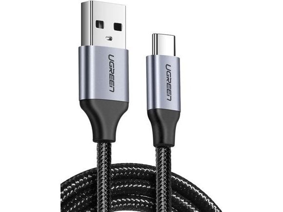 Ugreen 60126, 1 m, USB C, USB A, 480 Mbit/s, Musta, Harmaa