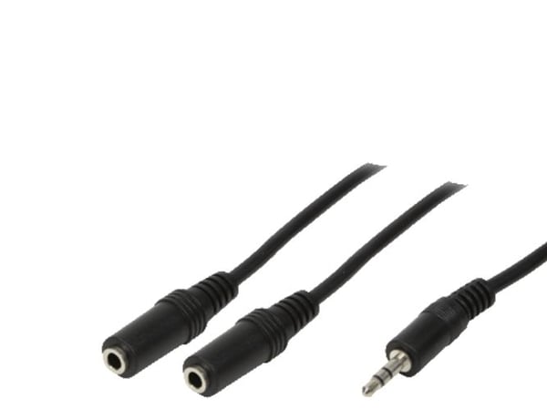 LogiLink - Lydsplitter - mini-phone stereo 3.5 mm hunn til mini-phone stereo 3.5 mm hann - 20 cm - svart