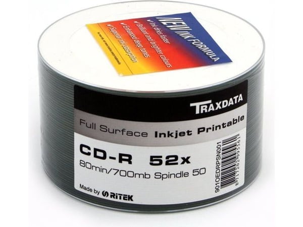 Traxdata CD-R 700MB 52x 50 plater (utskrift) (901OEDRPSN001)