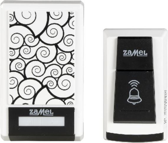 Zamel trådlös batteridriven dörrklocka TANGO 80 dB 36 melodier ST-910