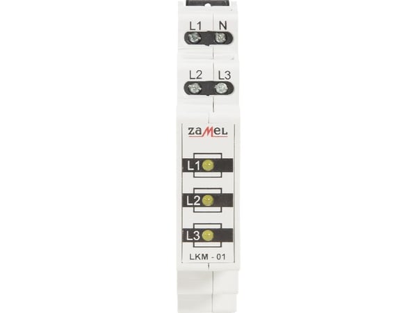Zamel Strømindikator 230V/400V 3xLED gul TN LKM-01-30 (EXT10000038)