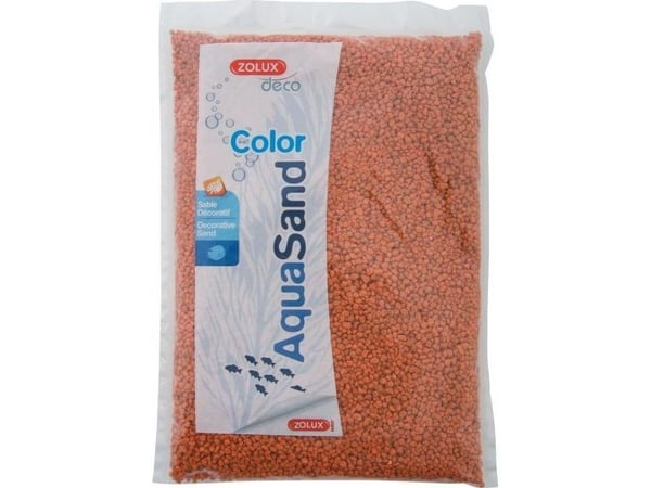 Zolux grus til akvarium Aquasand Color oransje trappestein 1 kg