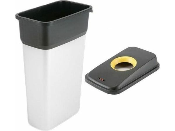 Vileda sorteringssøppelbøtte 55 L sølv (Zes000007)