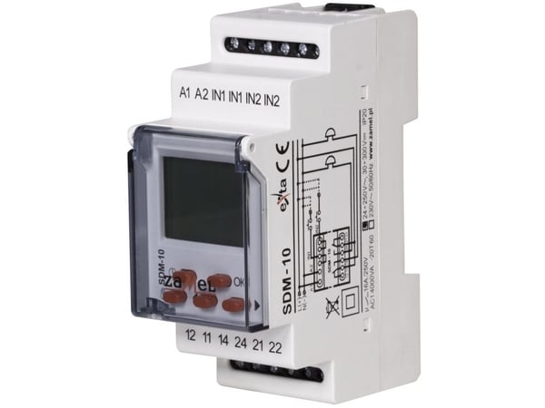 Zamel Email mail Koulukellon ohjain 24-250V AC/30-300V DC SDM-10/U (EXT10000119)