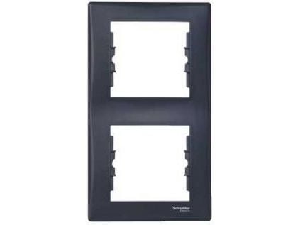 Schneider Electric Sedna vertikal dubbelram i grafit (SDN5801170)