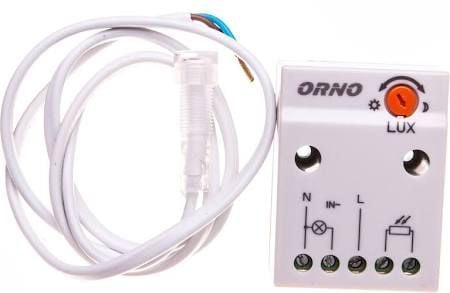 Orno skymningssensor med extern givare 2300W 2-100lx IP65/IP20 vit (OR-CR-233)