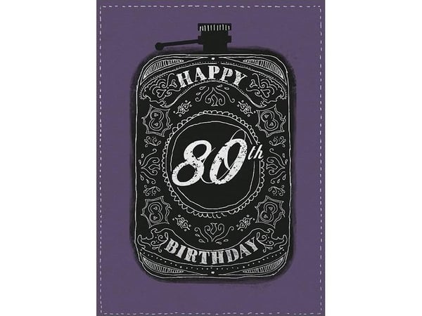 B6 notatbok med konvolutt Birthday 80