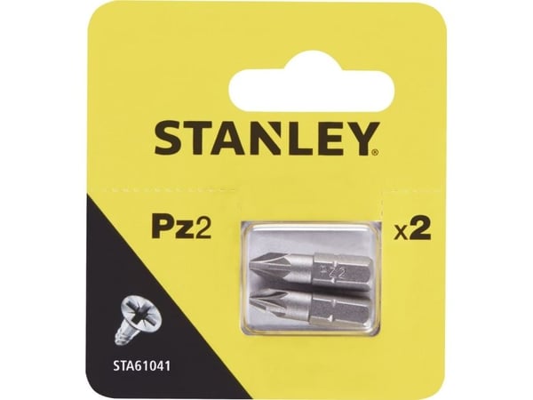 Stanley STA61041-XJ, 2 kpl, Pozidriv, PZ2, 25 mm, Kahdeksankulmainen