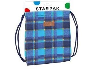 Starpak sekk med rutemønster blå/mørk blå (388332)