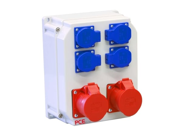 PCE:n kiinteä kytkinlaite tyyppi ŚWINOUJŚCIE 2x16/5 4GS 230V IP54 ECOline 90EKO005