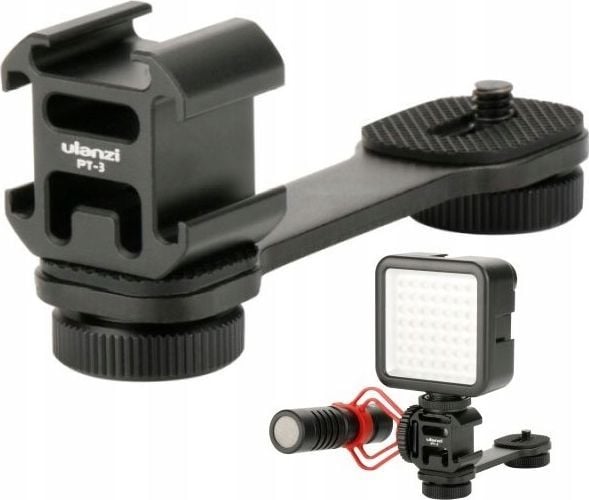 Ulanzi feste/skinne 3x skruspor Iso-gjenge 1/4" til gimbal/kamera/utstyr