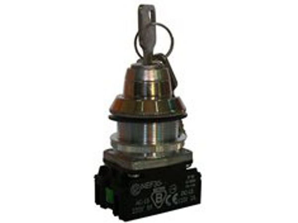 Promet manöverknapp 30mm med nyckel utan självåtergång 2Z NEF30-B2X (W0-NEF30-B 2X)