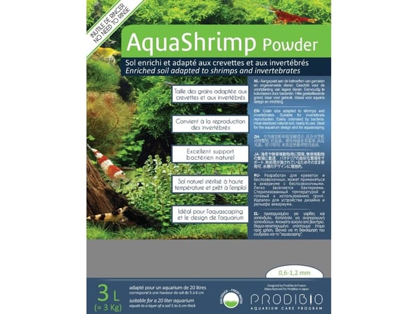Prodibio AquaShrimp Powder 3 l + BacterKit Soil 6 amp