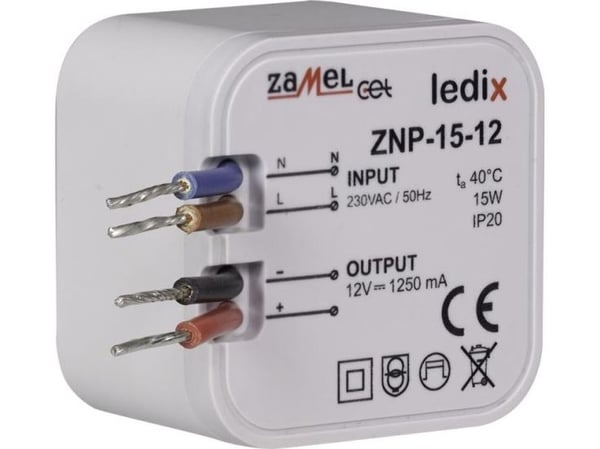 Zamel LED-driver innfelt 12V DC 15W (LDX10000030)