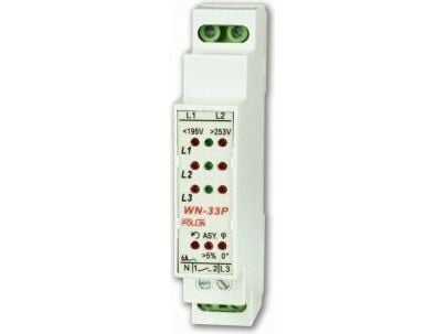 Pollin Måling LED-forsyningsspenningsindikator 3 x 400V med 1Z-kontakt 6A 250V AC (WN-33P)