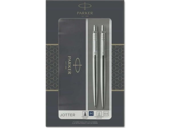 Parker Duosæt Jotter CT kuglepen & stiftblyant sølv