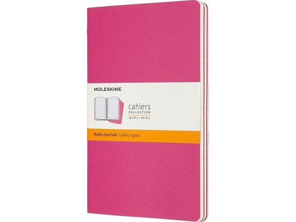 Moleskine Cahier, monokromatisk, rosa, 80 ark, 70 g/m², innbundet, universell