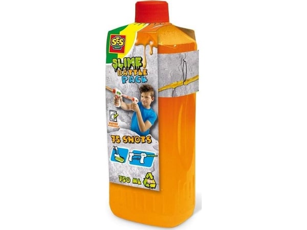 SES Creative Slime battle refill - Neon orange 750ml, Påfyll, 750 ml, 5 år, 1 stykker, Oransje