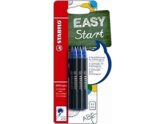 Easy Original 0,5 mm nonb STABILO refill 6 stk bls