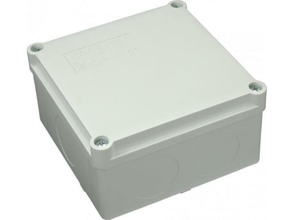 Hermeettinen 190x140x70 n/t laatikko ilman tiivisteitä IP56 harmaa S-BOX 416