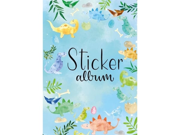 AVERY Zweckform ZDesign KIDS klisteralbum "Dino", DIN A5, 16 tomma sidor, papper, silikon för att klistra fast (57793)