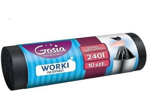 Politan Gosia søppelsekker 240 l A10 svart 3650