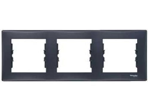 Schneider Electric Sedna horisontell trippelram i grafit (SDN5800570)