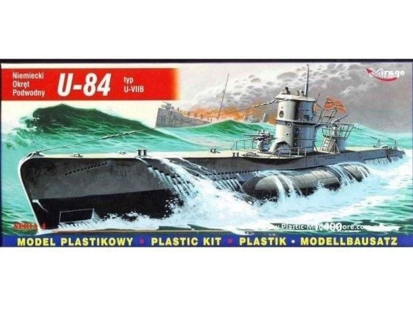 Mirage Model plast ubåt U-84 VIIB