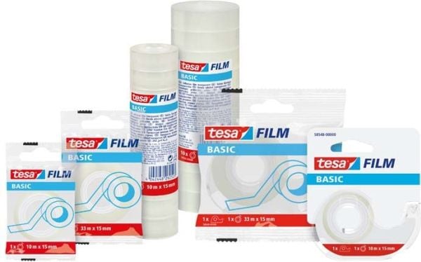 Tesa gjennomsiktig tape 15 mm/33 m, 10 stk (58568-00000-00 TS)