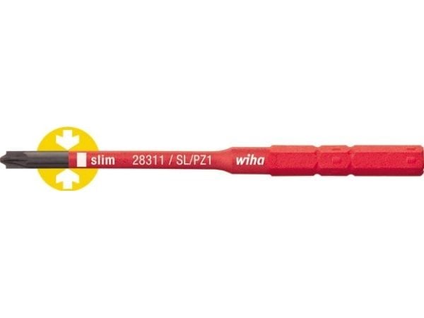 Wiha 34589, 1 stykker, Pozidriv, Spor/slot, PZ 1, 6 mm, 75 mm