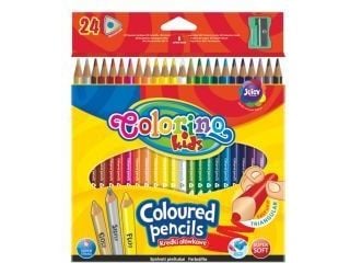 Patio Värikynät, kolmiolaseja COLORINO, 24 väriä, teroitin mukana