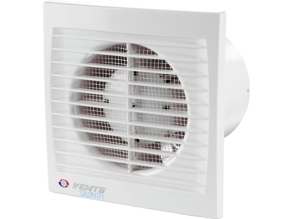 Vents aksialvifte Ø150 20W 33 dB timerbryter + hygrostat hvit (150SILENTA-STHL)