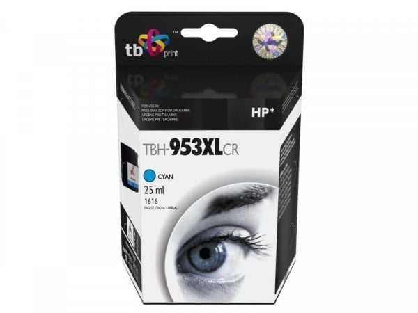 TB Print TBH-953XLCR, Cyan, 25 ml, 1 stykker, 1616 sider