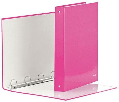 Leitz WOW - Ringperm - bokryggbredde: 40 mm - for A4 Maxi - kapasitet: 250 ark - metallisk rosa