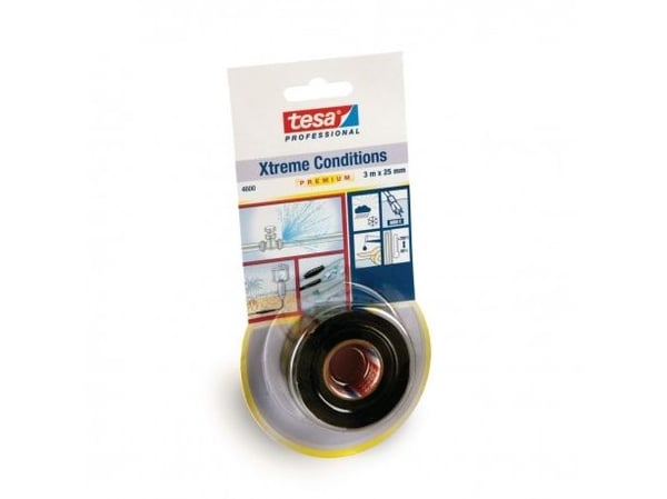 Tesa itsestään sulautuva teippi 25mm musta 3m - H0460004 - H0460004