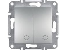 Schneider Electric Asfora kaksitoiminen kaksoiskytkin ilman kehystä alumiinia (EPH0600161)