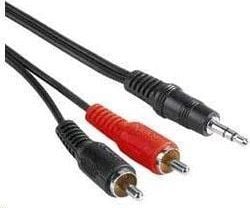 PremiumCord KJACKCIN10, 3.5mm, Hankjønn, 2 x RCA, Hankjønn, 10 m, Sort, Rød