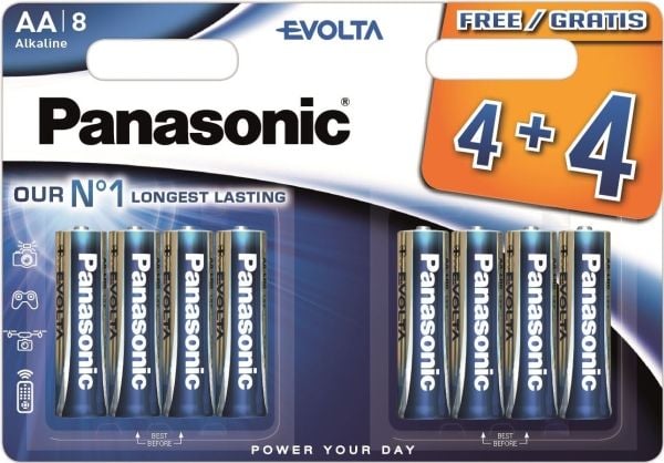 Panasonic paristot AA / R6 8 kpl.