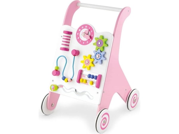 Skyv-/stumpeleketøy i tre Viga Toys rosa